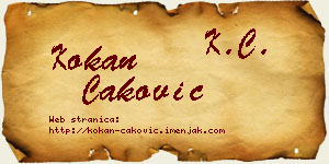 Kokan Caković vizit kartica